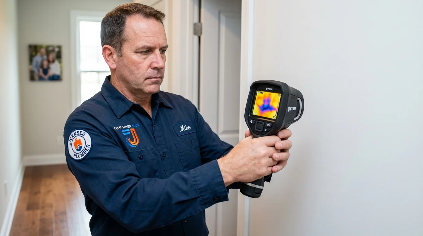 Thermal imaging leak detection by Johns Plumbing LLC in Velva